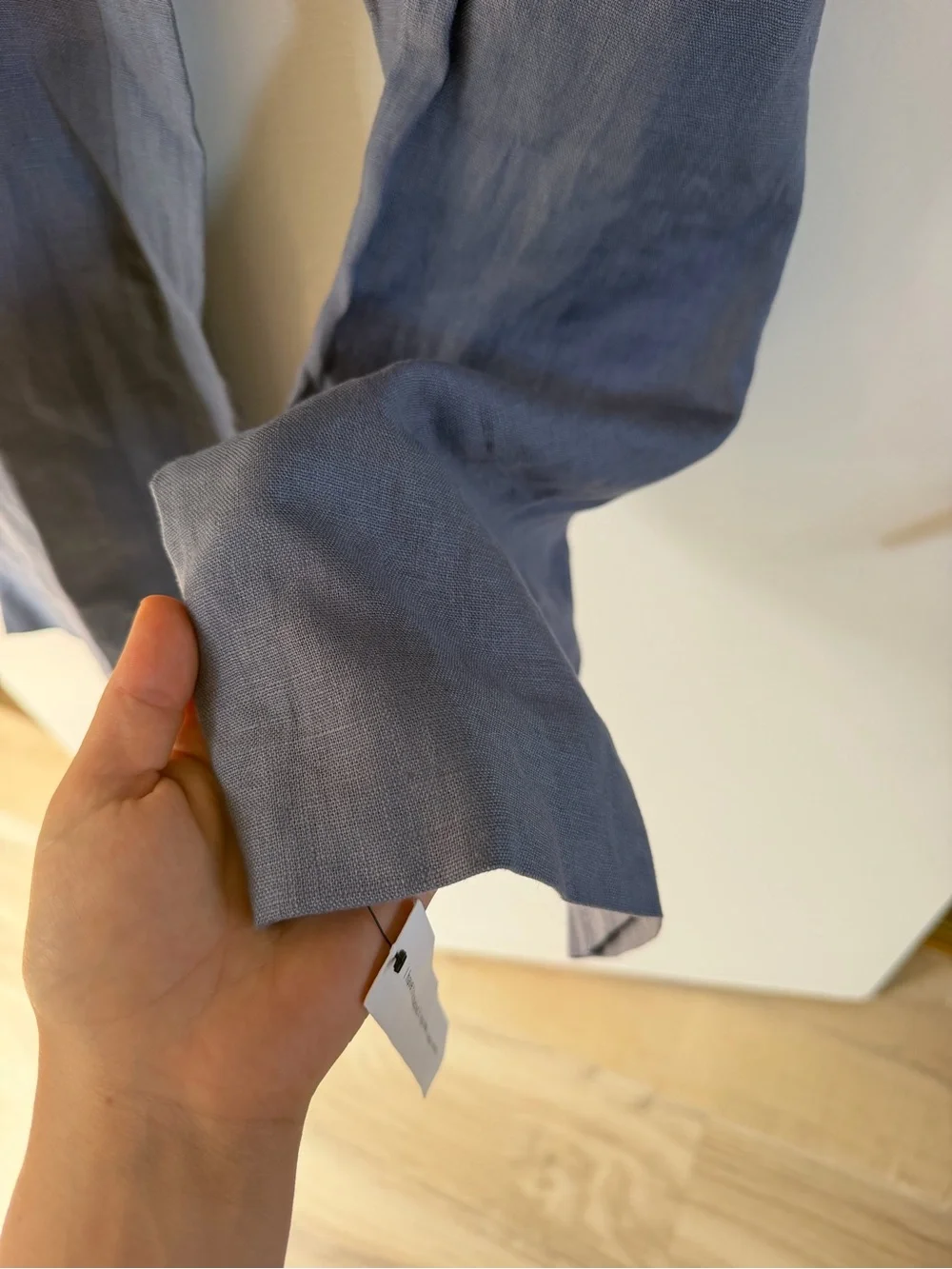 Reformation Linen Pants in Slate Blue